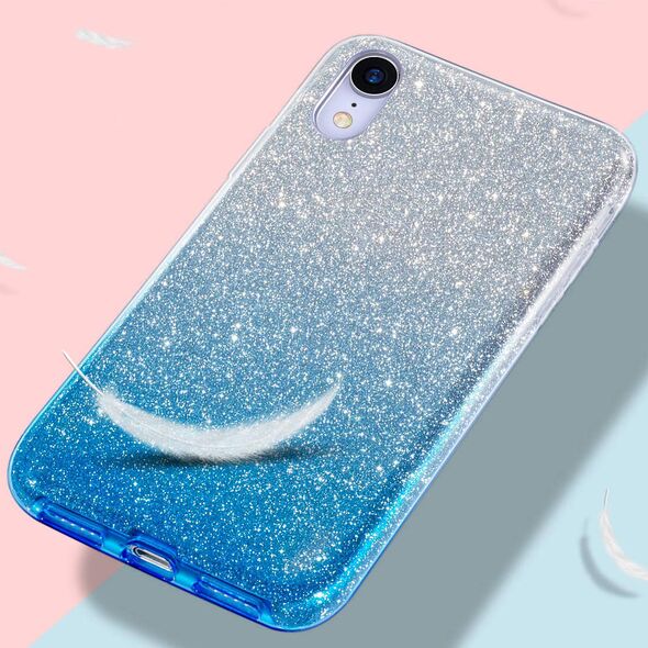 Case IPHONE 13 MINI Glitter silver & blue 5904161119340