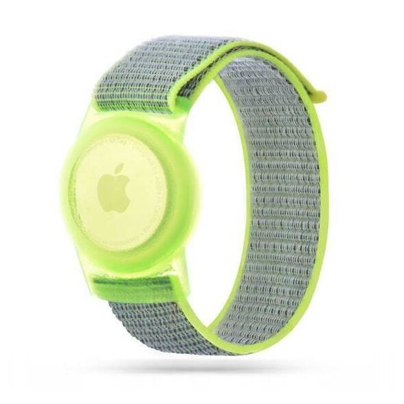 Strap for APPLE AIRTAG Tech-Protect Nylon For Kids lime 9589046926099