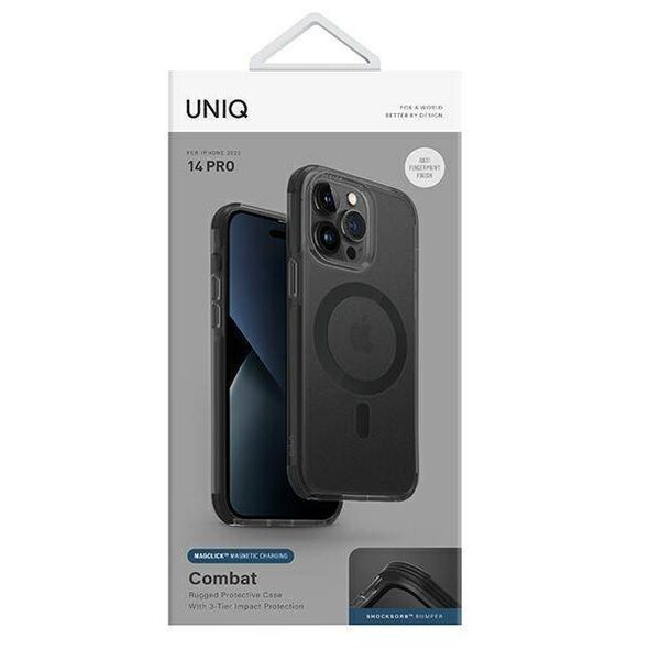 Case IPHONE 14 PRO UNIQ Combat Magclick Charging black 8886463681435