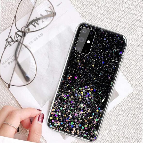 Case IPHONE 14 PLUS Sequins Glue Glitter Case black 5904161129745