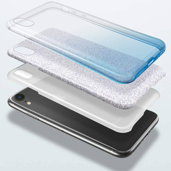 Case IPHONE 14 PRO Glitter silver & blue 5904161130482