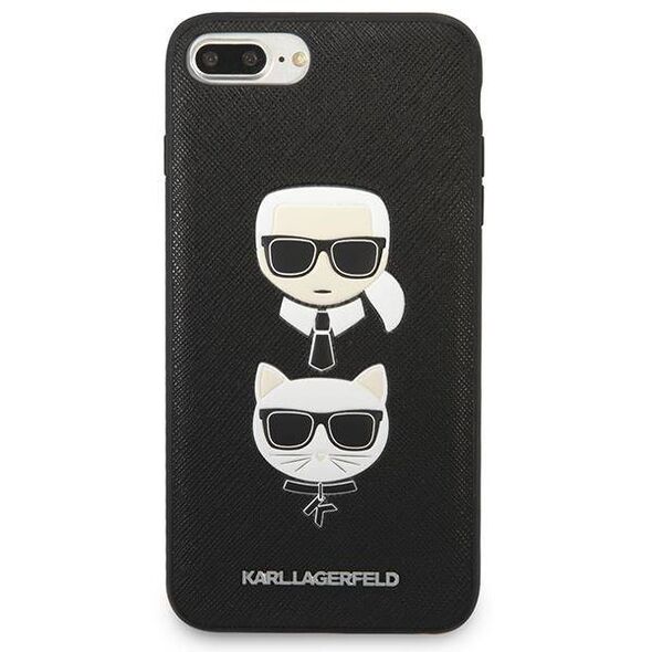 Original Case IPHONE 7+ / 8+ Karl Lagerfeld Hardcase Saffiano Ikonik Karl&Choupette Head (KLHCI8LSAKICKCBK) black 3666339054991