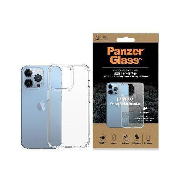 Case IPHONE 13 PRO PanzerGlass HardCase Antibacterial Military (0323) Grade Clear transparent 5711724003233