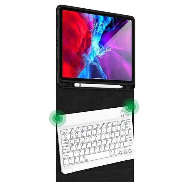 Case APPLE IPAD 10.2 (7gen / 8gen / 9gen) USAMS Winro Keyboard White keyboard (IP1027YR03) purple 6958444945859