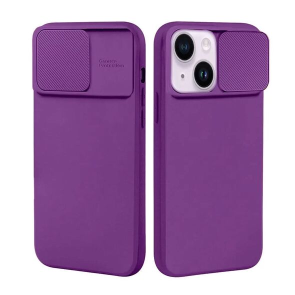 Case IPHONE 7 Silicone with Camera Cover Nexeri Silicone Lens dark purple 5904161137825