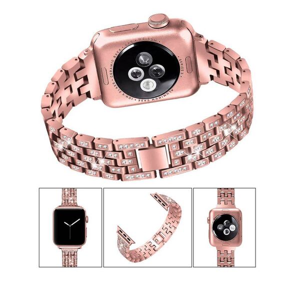 Strap for APPLE WATCH 4 / 5 / 6 / 7 / 8 / SE (38 / 40 / 41 MM) Diamond Bumper pink 5904161138297