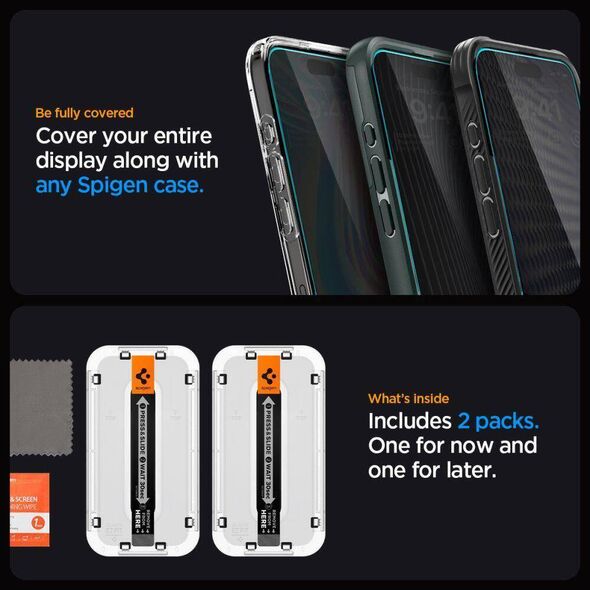 Tempered Glass APPLE IPHONE 15 PLUS Spigen Glas.tr "EZ Fit" Privacy 8809896754347