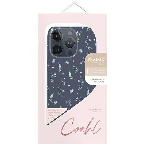 Original Case APPLE IPHONE 15 PRO UNIQ Coehl Prairie navy blue 8886463686775