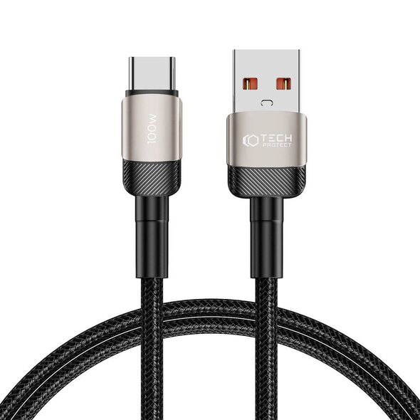 Cable USB - USB Type C 100W / 5A 1m Tech-Protect UltraBoost EVO titanium 5906203690749