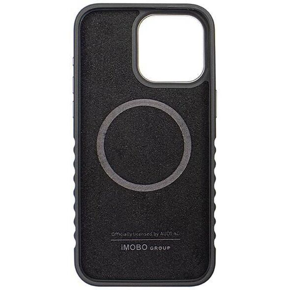 Original Case APPLE IPHONE 15 PRO MAX Audi Genuine Leather MagSafe (AU-TPUPCMIP15PM-R8/D3-RD) black & red 6955250226806