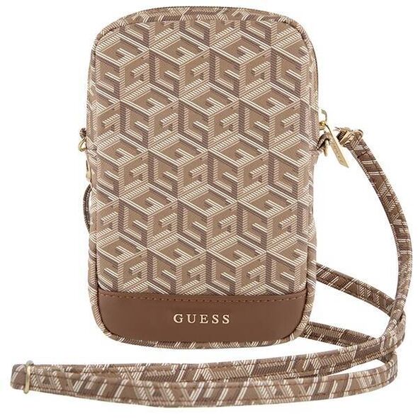 Bag Guess Zip GCube Bottom Stripe (GUWBZPGCSPGW) brown 3666339210663