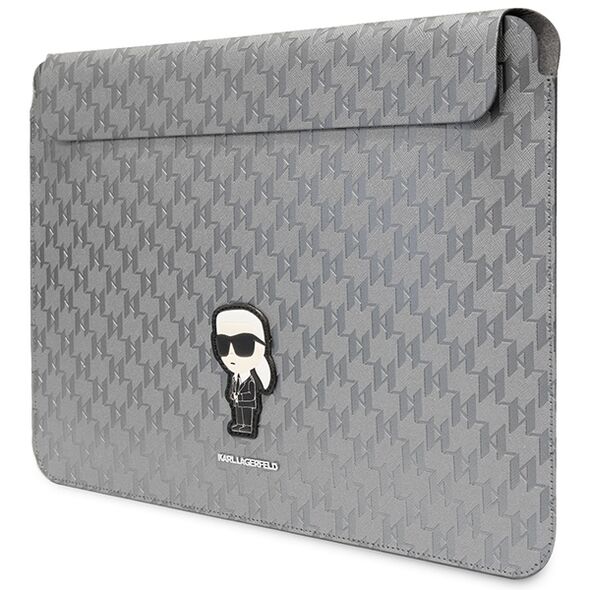 Karl Lagerfeld sleeve KLCS14SAKHPKG 14” silver Sleeve Mono Saffiano Ikonik 3666339170547