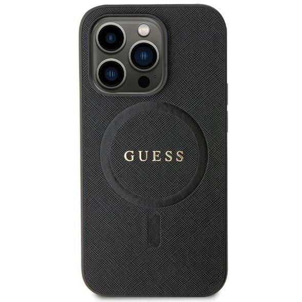 Guess case for iPhone 13 Pro 6,1&quot; GUHMP13LPSAHMCK black HC PU Saffiano Magsafe 3666339155704