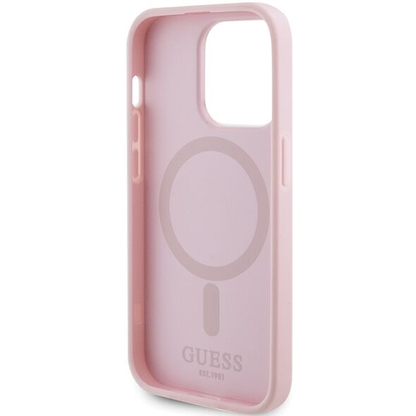 Guess case for iPhone 14 Pro Max 6,7&quot; GUHMP14XPSAHMCP pink Saffiano Magsafe 3666339156176