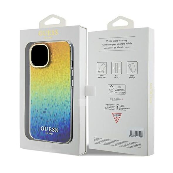 Guess case for  iPhone 14 6,1&quot; GUHCP14SHDECMI HC IML FACETED MIRROR DISCO IRIDESCENT 3666339172275