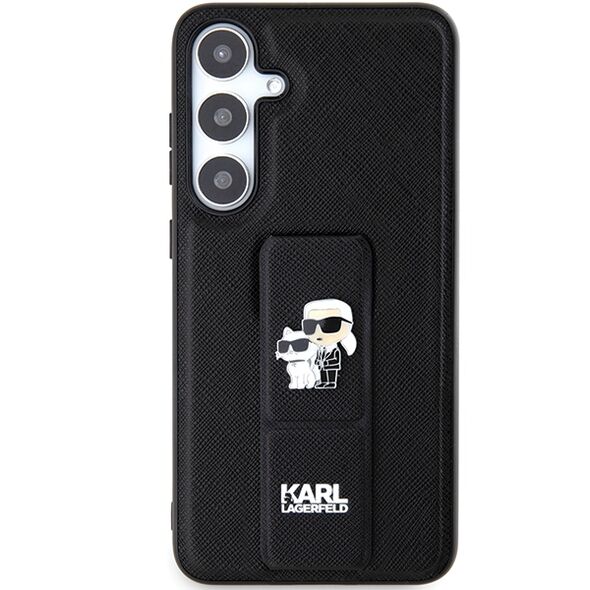 Karl Lagerfeld case for Samsung Galaxy S24 KLHCS24SGSAKCPK black HC GRIPSTAND SAFFIANO KC PINS 3666339242145