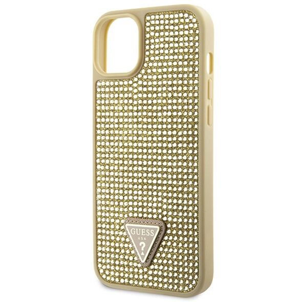 Guess case for iPhone 14 6,1&quot; GUHCP14SHDGTPD gold hardcase Rhinestone Triangle 3666339120054