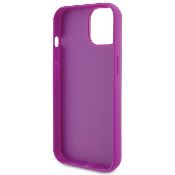 Guess case for iPhone 15 6,1&quot; GUHCP15SPMSDGSF fuschia HC PU Disco Script Metal 3666339173715