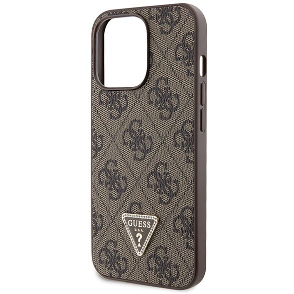 Guess case for iPhone 13 Pro Max 6,7&quot; GUHCP13XP4TDSCPW brown HC PU Leather Metal Logo Strass Crossbody 3666339146894