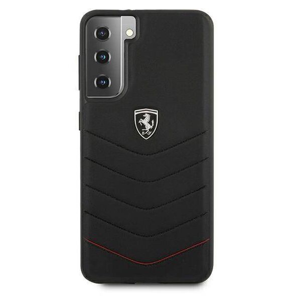 Original Case SAMSUNG GALAXY S21 Ferrari Hardcase Off Track Quilted (FEHQUHCS21SBK) black 3700740496275