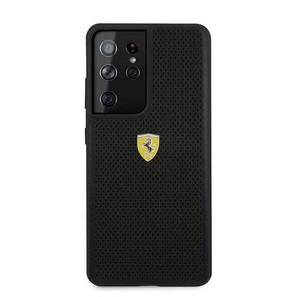 Original Case SAMSUNG GALAXY S21 ULTRA Ferrari Hardcase On Track Perforated (FESPEHCS21LBK) black 3700740496442