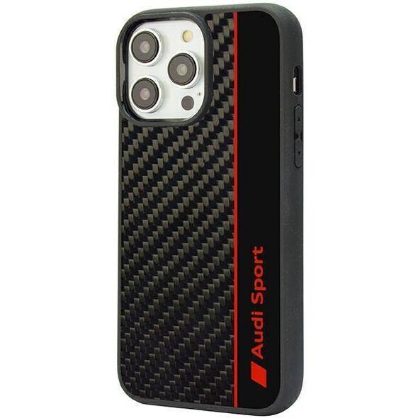 Original Case IPHONE 14 PRO MAX Audi Carbon Fiber Stripe (AUS-TPUPCIP14PM-R8/D1-BK) black 6955250225335