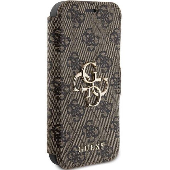 Original Case APPLE IPHONE 15 PRO Guess Book 4G Metal Gold Logo (GUBKP15L4GMGBR) brown 3666339194444