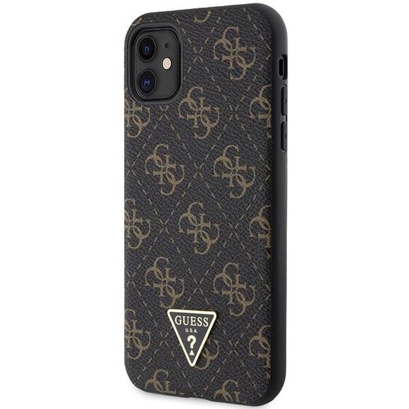 Original Case IPHONE 11 Guess Hardcase 4G Triangle Metal Logo (GUHCN61PG4GPK) black 3666339225667