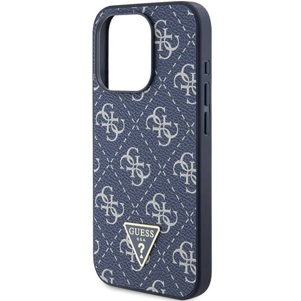 Original Case APPLE IPHONE 15 PRO Guess Hardcase 4G Triangle Metal Logo (GUHCP15LPG4GPB) blue 3666339225926