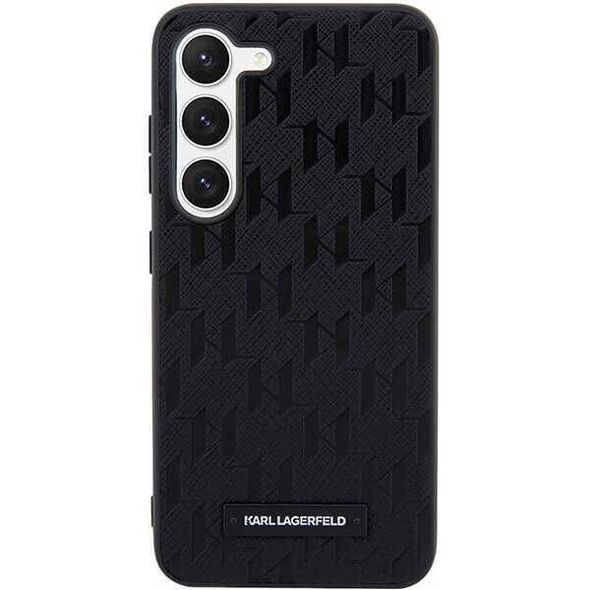 Original Case SAMSUNG GALAXY S24+ Karl Lagerfeld Hardcase Saffiano Mono Metal Logo (KLHCS24MSAKLHPK) black 3666339246976