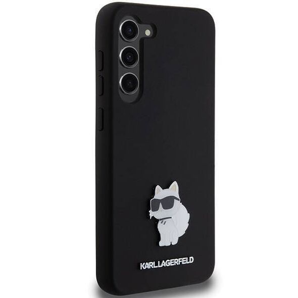 Original Case SAMSUNG GALAXY S24+ Karl Lagerfeld Silicone Choupette Metal Pin (KLHCS24MSMHCNPK) black 3666339259181