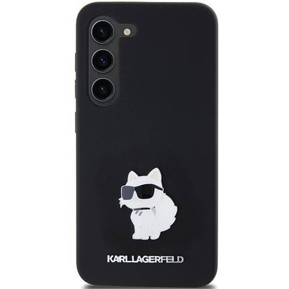 Original Case SAMSUNG GALAXY S24 Karl Lagerfeld Silicone Choupette Metal Pin (KLHCS24SSMHCNPK) black 3666339259174