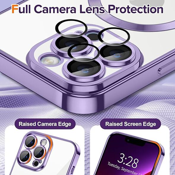 Techsuit Husa pentru iPhone 13 Pro - Techsuit Luxury Crystal MagSafe - Light Purple 5949419137172 έως 12 άτοκες Δόσεις