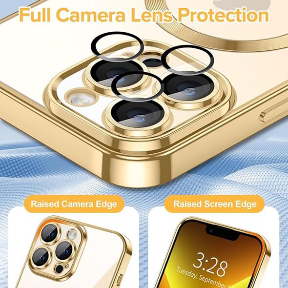 Techsuit Husa pentru iPhone 13 Pro - Techsuit Luxury Crystal MagSafe - Gold 5949419137189 έως 12 άτοκες Δόσεις