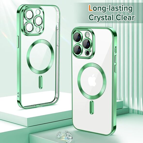 Techsuit Husa pentru iPhone 14 Pro - Techsuit Luxury Crystal MagSafe - Light Green 5949419136793 έως 12 άτοκες Δόσεις