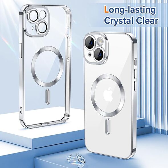 Techsuit Husa pentru iPhone 15 - Techsuit Luxury Crystal MagSafe - Silver 5949419136656 έως 12 άτοκες Δόσεις