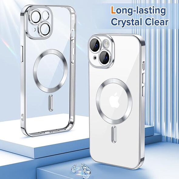 Techsuit Husa pentru iPhone 14 - Techsuit Luxury Crystal MagSafe - Silver 5949419137011 έως 12 άτοκες Δόσεις