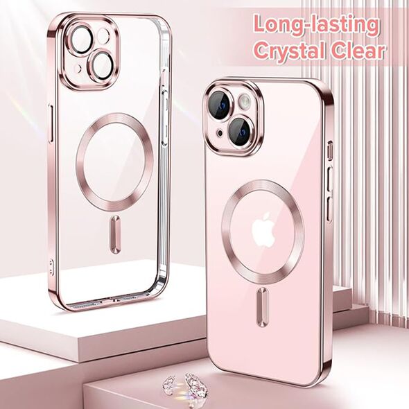 Techsuit Husa pentru iPhone 13 - Techsuit Luxury Crystal MagSafe - Pink 5949419137318 έως 12 άτοκες Δόσεις