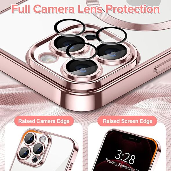Techsuit Husa pentru iPhone 12 Pro Max - Techsuit Luxury Crystal MagSafe - Pink 5949419137493 έως 12 άτοκες Δόσεις