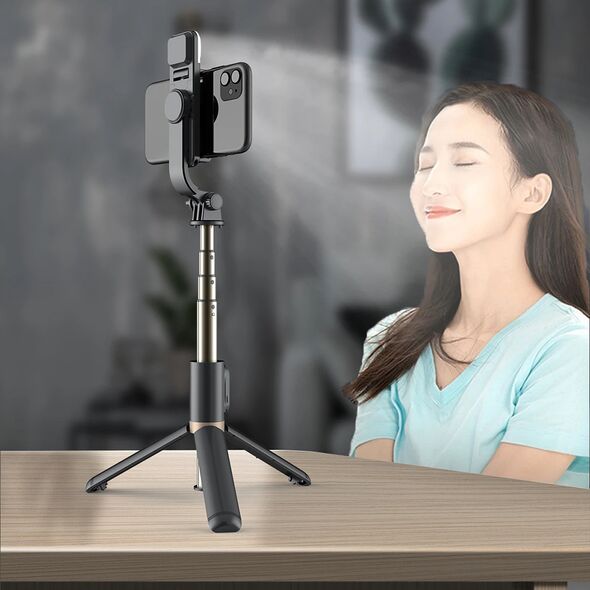 Techsuit Selfie Stick with Tripod and Remote Control, 76cm - Techsuit (Q03s) - Black 5949419122352 έως 12 άτοκες Δόσεις
