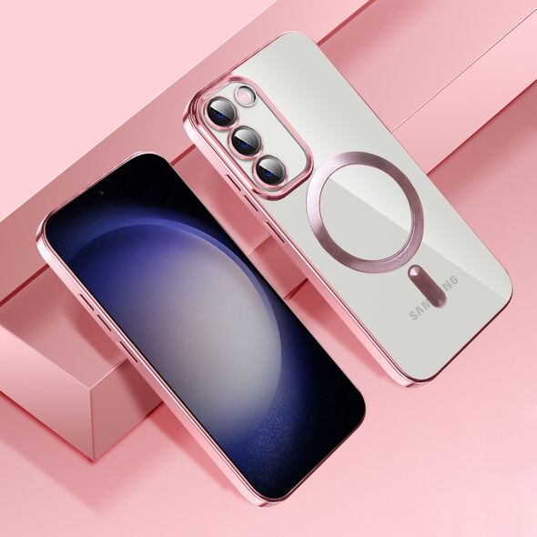 Techsuit Husa pentru Samsung Galaxy S23 FE - Techsuit Luxury Crystal MagSafe - Pink 5949419135420 έως 12 άτοκες Δόσεις