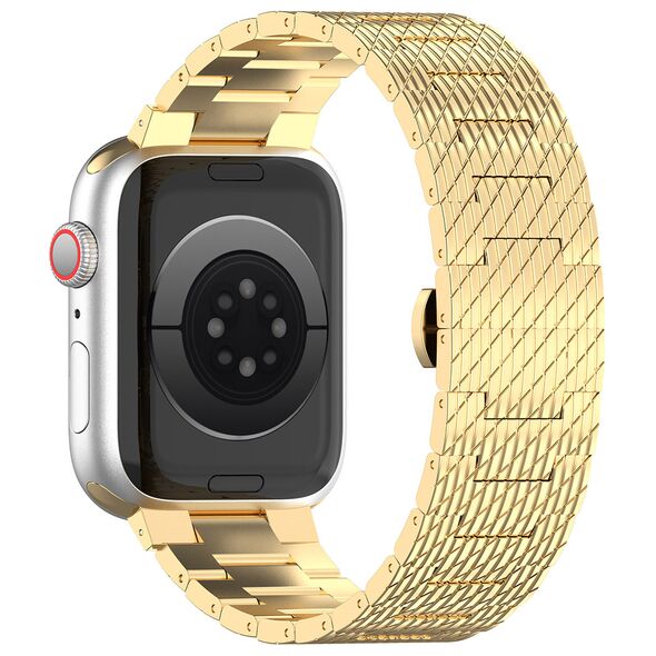 Techsuit Curea pentru Apple Watch 1/2/3/4/5/6/7/8/9/SE/SE 2 (38/40/41mm) - Techsuit Watchband (W052) - Gold 5949419138629 έως 12 άτοκες Δόσεις