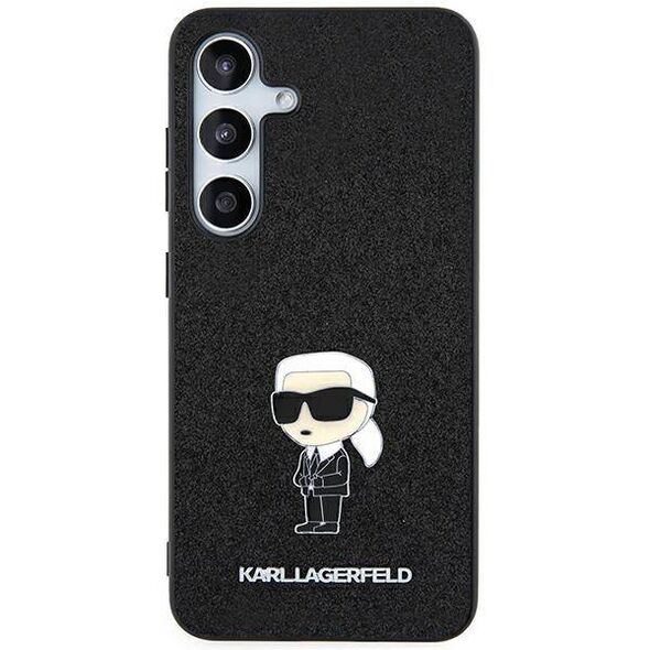 Original Case SAMSUNG GALAXY A35 5G Karl Lagerfeld Hardcase Fixed Glitter Ikonik Logo Metal Pin (KLHCSA35GKNPSK) black 3666339259488