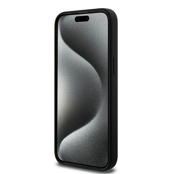 Karl Lagerfeld case for iPhone 15 Pro Max 6,7&quot; KLHMP15XSCMKCRHK black HC Magsafe silicone kc heads ring 3666339254070