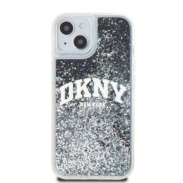 DKNY case for iPhone 15 6,1&quot; HC DKHCP15SLBNAEK black HC liquid glitters w arch logo 3666339270759