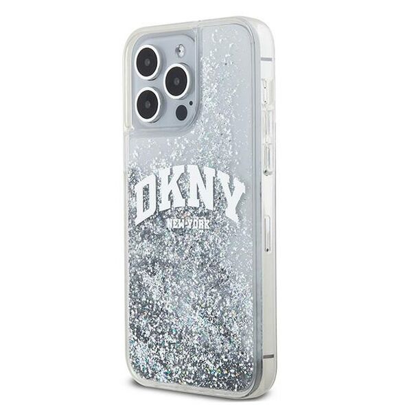 DKNY case for iPhone 15 Pro Max 6,7&quot; DKHCP15XLBNAET white HC liquid glitters w arch logo 3666339270926