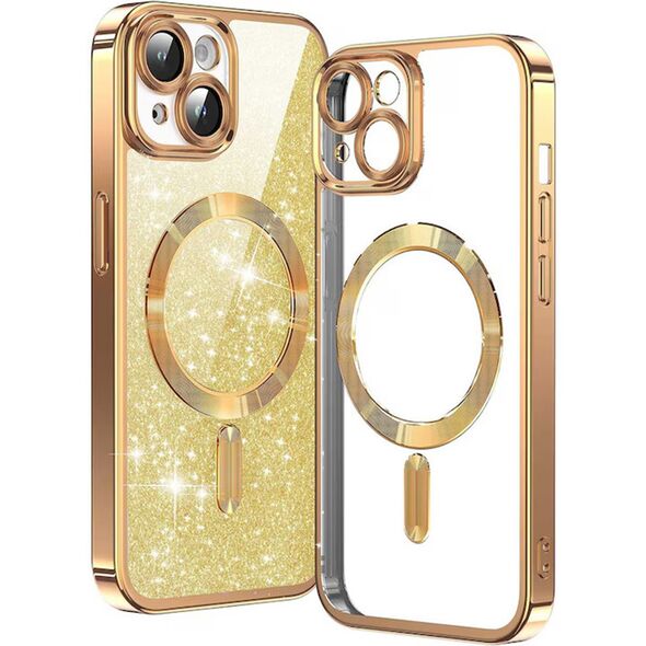 Techsuit Case for iPhone 15 - Techsuit Luxury Glitter MagSafe - Gold 5949419132955 έως 12 άτοκες Δόσεις