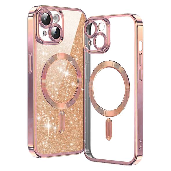 Techsuit Case for iPhone 15 - Techsuit Luxury Glitter MagSafe - Rose Gold 5949419132900 έως 12 άτοκες Δόσεις