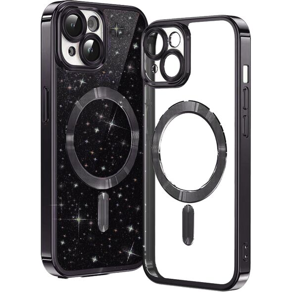 Techsuit Case for iPhone 15 Plus - Techsuit Luxury Glitter MagSafe - Black 5949419132788 έως 12 άτοκες Δόσεις