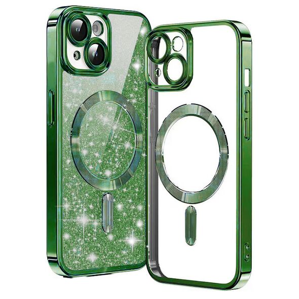 Techsuit Case for iPhone 14 Plus - Techsuit Luxury Glitter MagSafe - Deep Green 5949419133327 έως 12 άτοκες Δόσεις